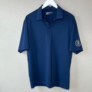 Nike Golf Dri Fit‎ Short Sleeve Dark Blue Island Ventures Golf Polo Shirt Size M